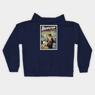 Vintage Magic Poster Art, Thurston the Great Kids Hoodie